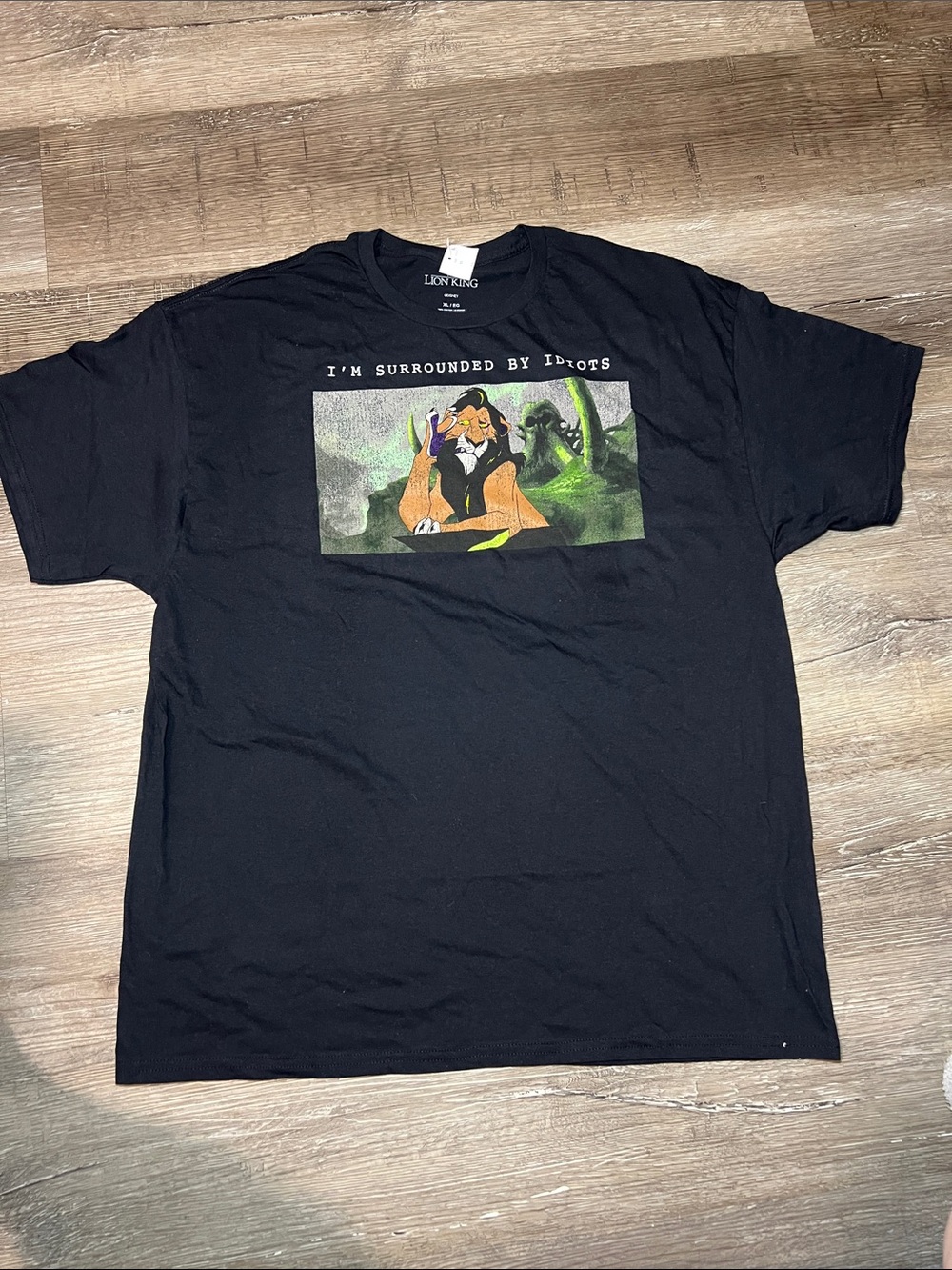 The Lion King Black Graphic Tee - "I'm Surrounded By Idiots"